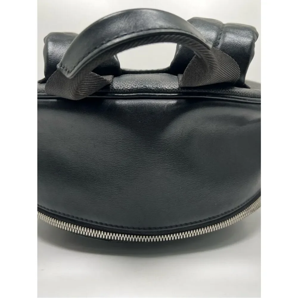 Louis Vuitton Josh Backpack Black Leather Damier Graphite